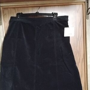 croft & barrow Black Velvet Midi Skirt